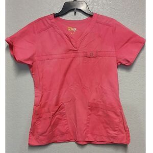 Wonderflex pink scrub top size Medium